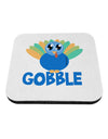 Cute Gobble Turkey Blue Coaster-Coasters-TooLoud-1-Davson Sales