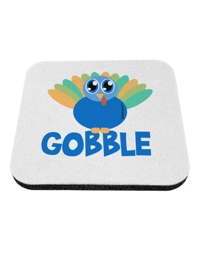 Cute Gobble Turkey Blue Coaster-Coasters-TooLoud-1-Davson Sales