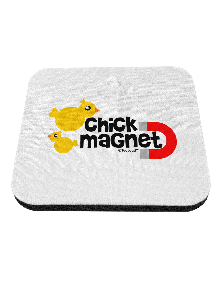 Cute Chick Magnet Design Coaster by TooLoud-Coasters-TooLoud-White-Davson Sales