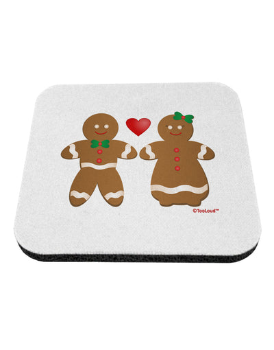 Gingerbread Man and Gingerbread Woman Couple Coaster by TooLoud-Coasters-TooLoud-White-Davson Sales