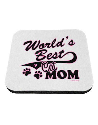 World's Best Cat Mom Coaster by TooLoud-Coasters-TooLoud-White-Davson Sales