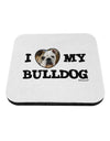 I Heart My Bulldog Coaster by TooLoud-Coasters-TooLoud-White-Davson Sales