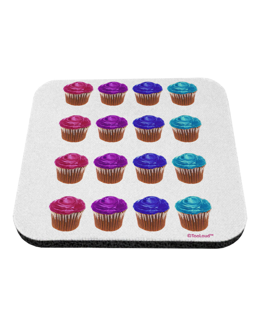Colorful Cupcake Pattern Coaster by TooLoud-Coasters-TooLoud-White-Davson Sales