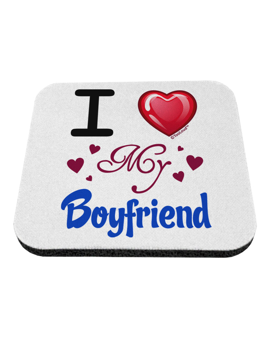 I Love Heart My Boyfriend Coaster-Coasters-TooLoud-White-Davson Sales