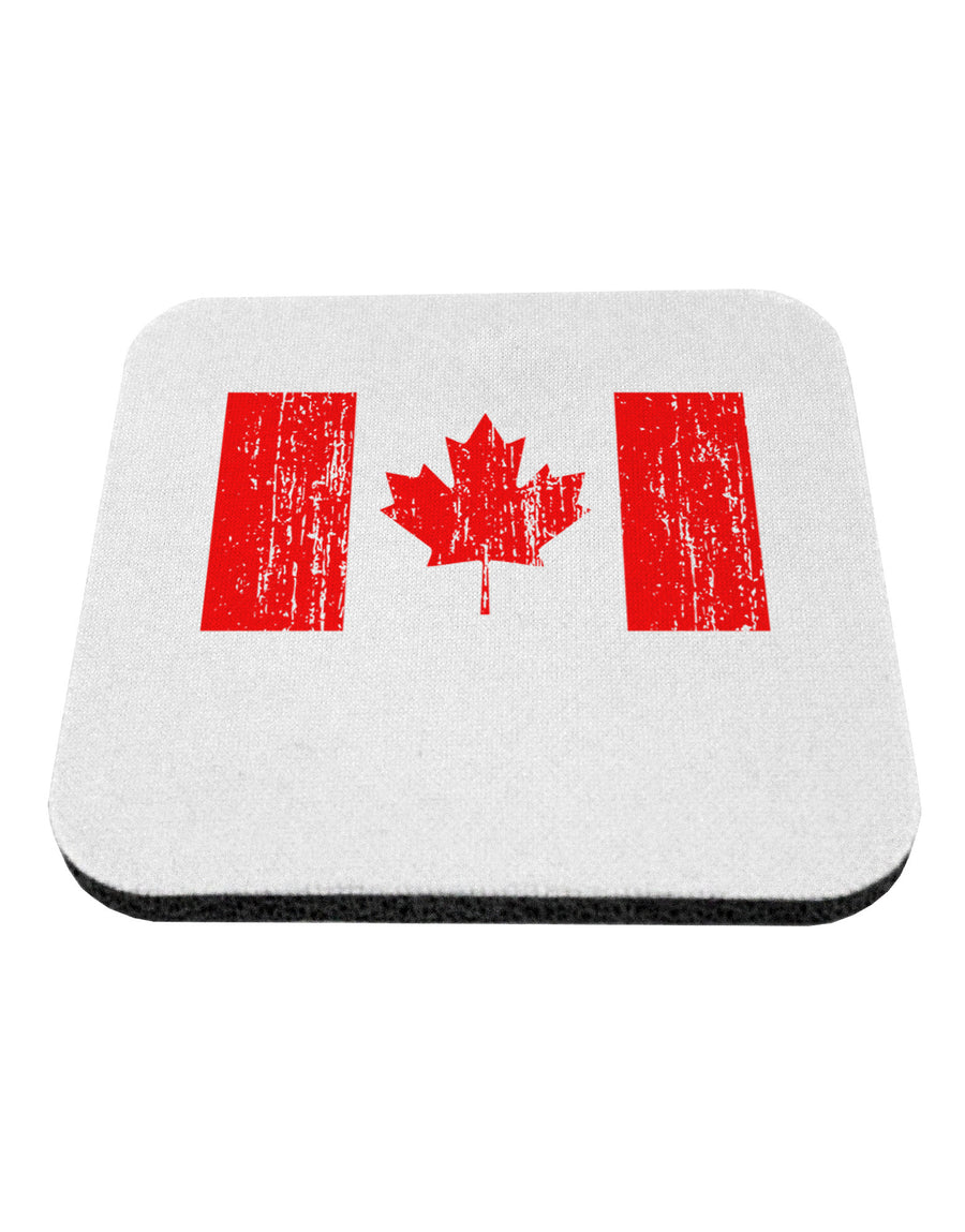 Distressed Canadian Flag Maple Leaf Coaster-Coasters-TooLoud-White-Davson Sales