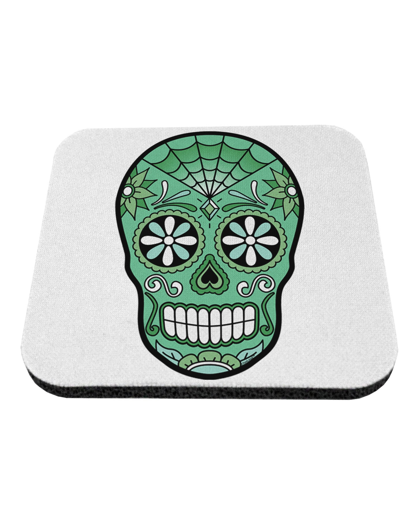 Version 5 Green Day of the Dead Calavera Coaster-Coasters-TooLoud-White-Davson Sales