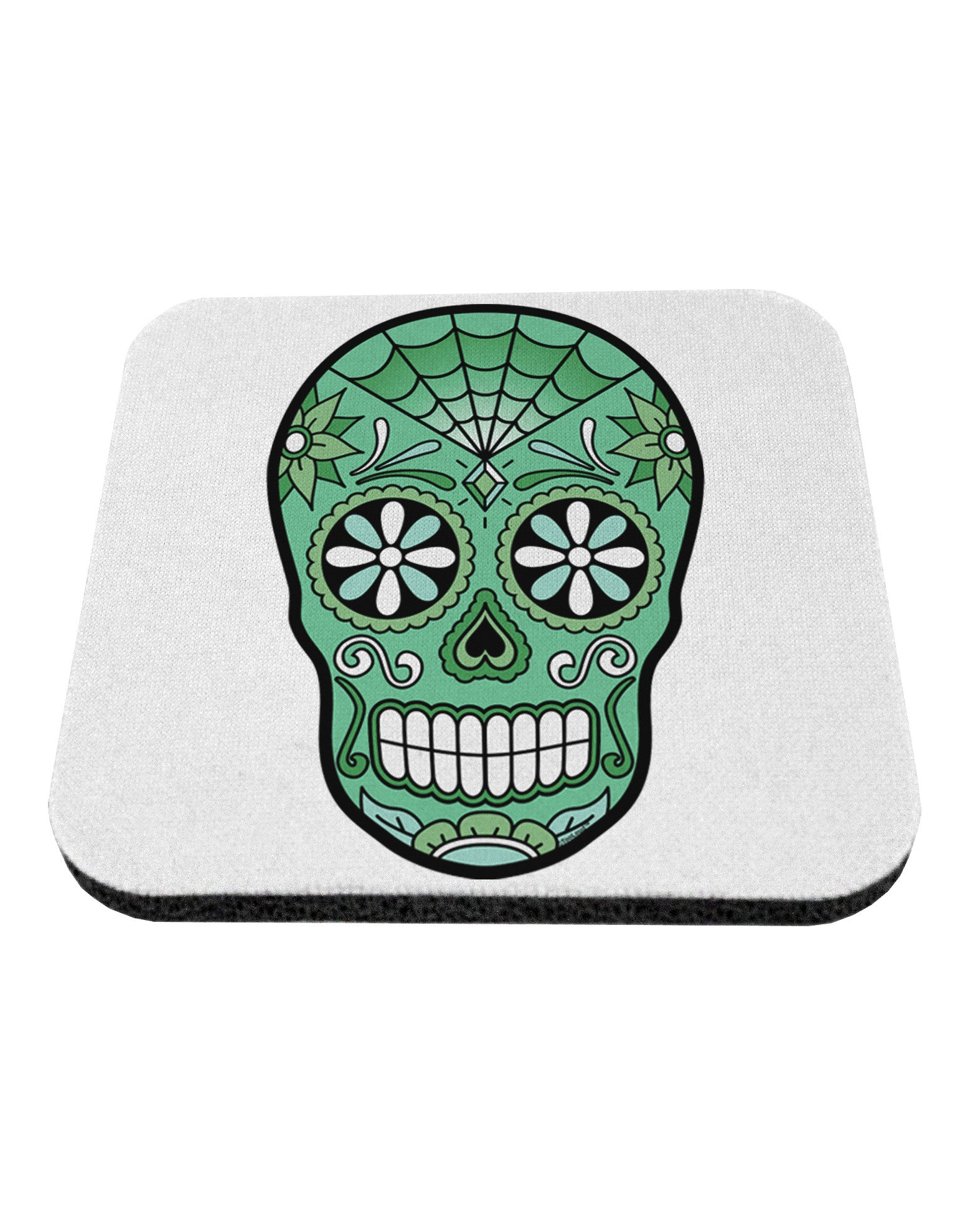 Version 5 Green Day of the Dead Calavera Coaster-Coasters-TooLoud-White-Davson Sales