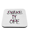 Shake It Off Text Cute with Hearts Coaster by TooLoud-Coasters-TooLoud-White-Davson Sales