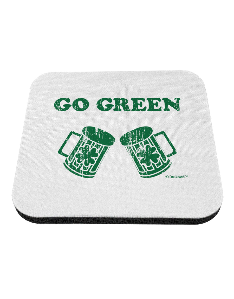 Go Green - St. Patrick's Day Green Beer Coaster by TooLoud-Coasters-TooLoud-White-Davson Sales