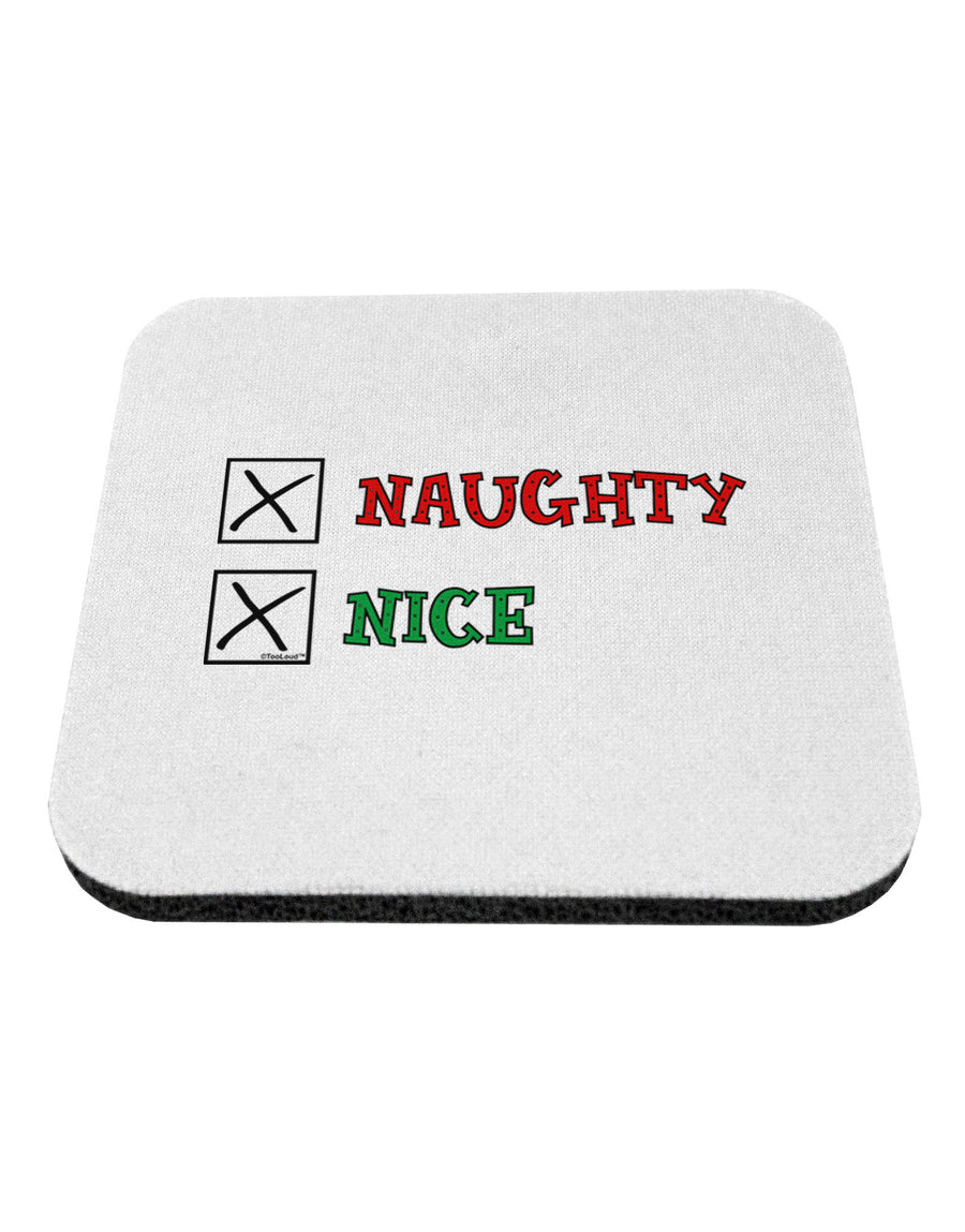 Naughty or Nice Christmas - Naughty and Nice Coaster-Coasters-TooLoud-White-Davson Sales