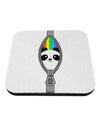 Rainbow Panda Peeking Out of Zipper Coaster by TooLoud-Coasters-TooLoud-White-Davson Sales