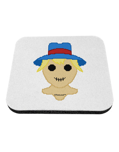 Cute Pixel Scarecrow Coaster-Coasters-TooLoud-White-Davson Sales