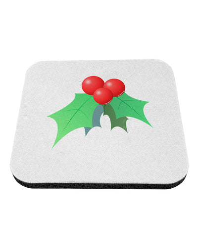 Mistletoe Christmas Design Coaster-Coasters-TooLoud-White-Davson Sales