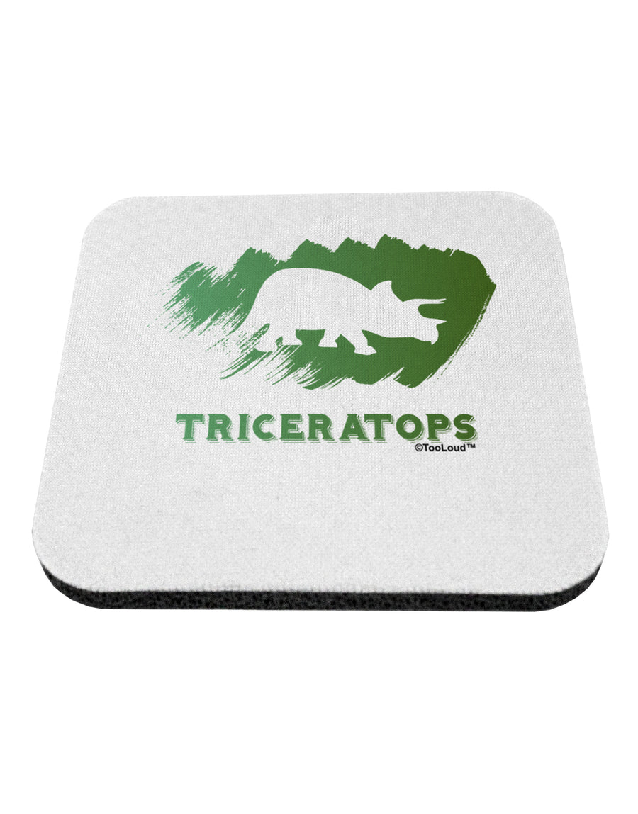 Jurassic Triceratops Design Coaster by TooLoud-Coasters-TooLoud-White-Davson Sales