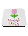 Easter Tulip Design - Pink Coaster by TooLoud-Coasters-TooLoud-White-Davson Sales