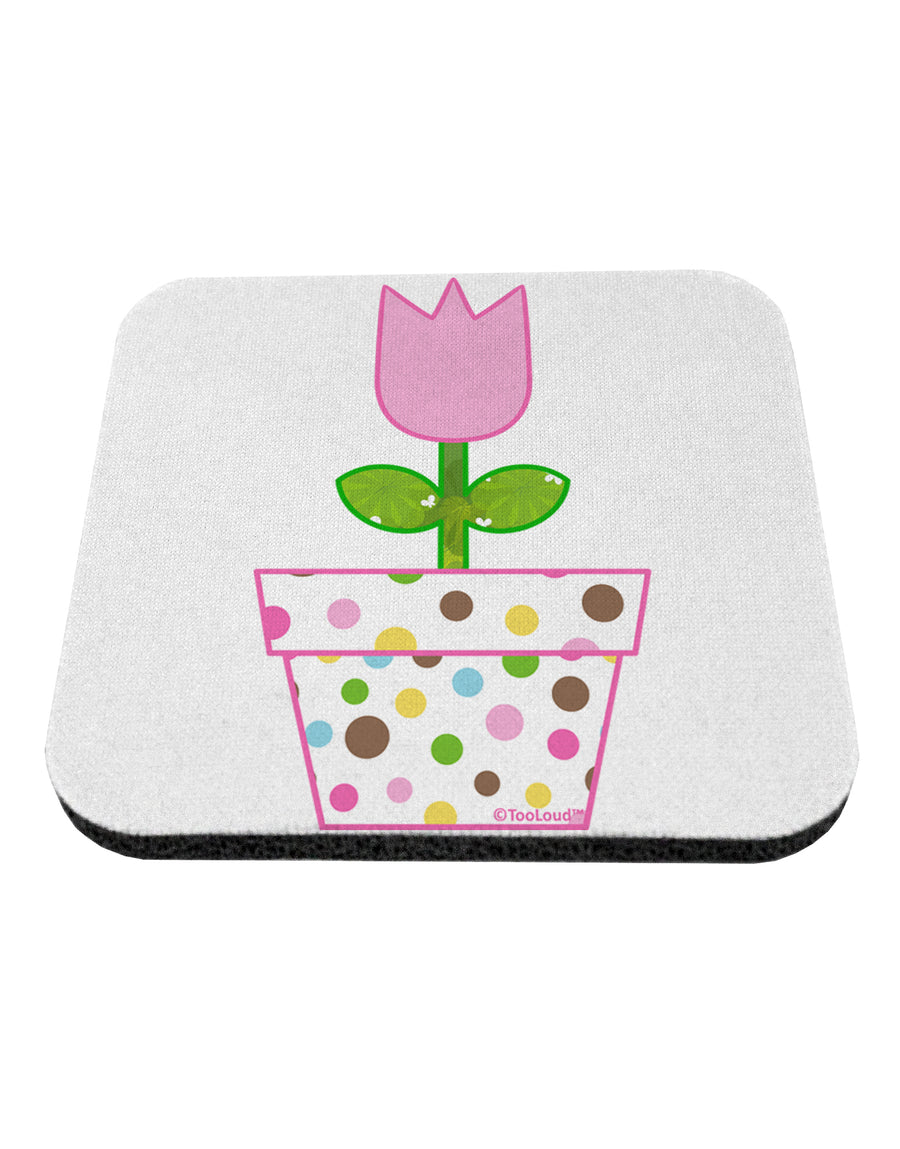 Easter Tulip Design - Pink Coaster by TooLoud-Coasters-TooLoud-White-Davson Sales