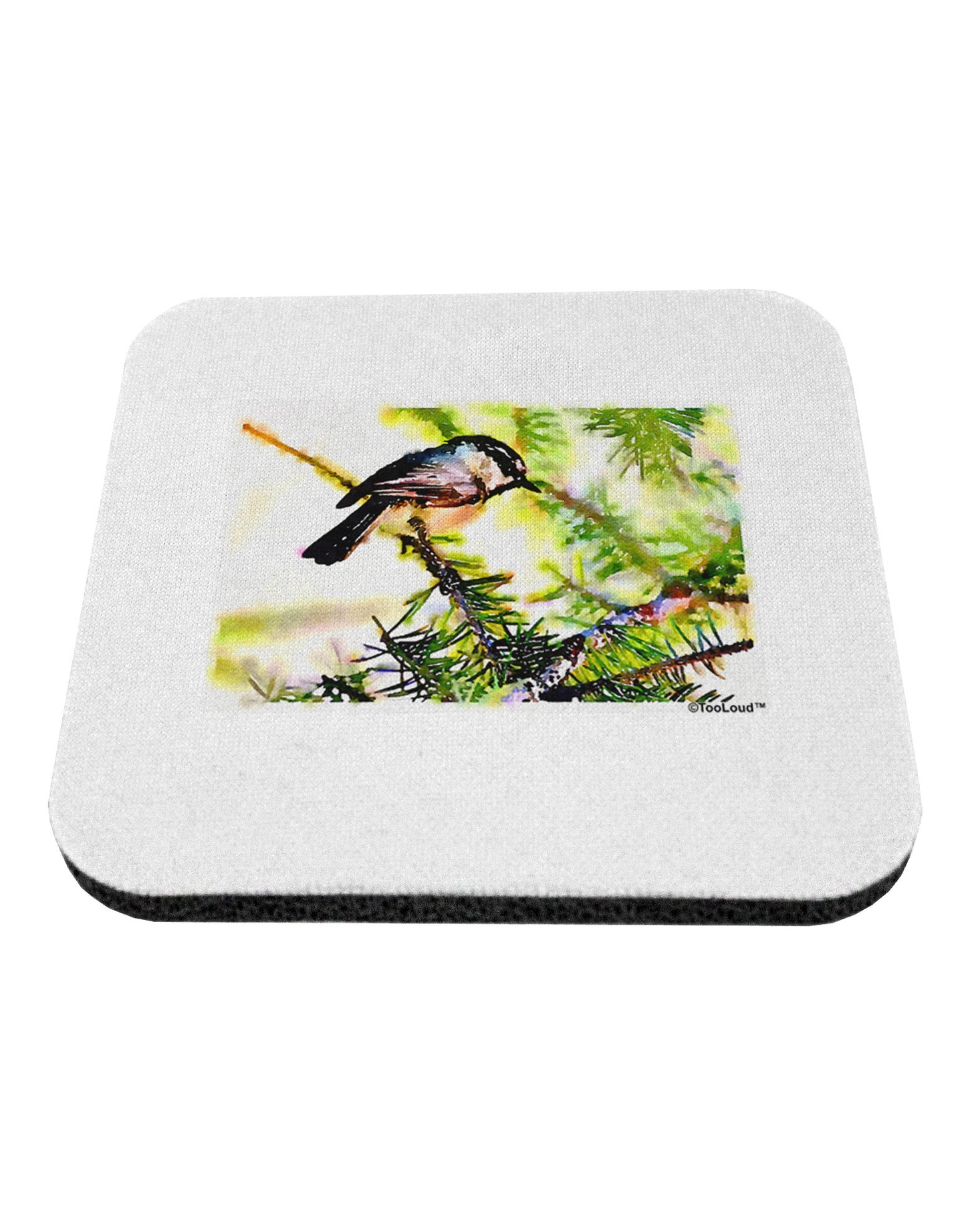 CO Chickadee Watercolor Coaster-Coasters-TooLoud-1-Davson Sales
