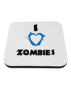 I Heart Zombies - Bloody Heart Blue Coaster-Coasters-TooLoud-White-Davson Sales