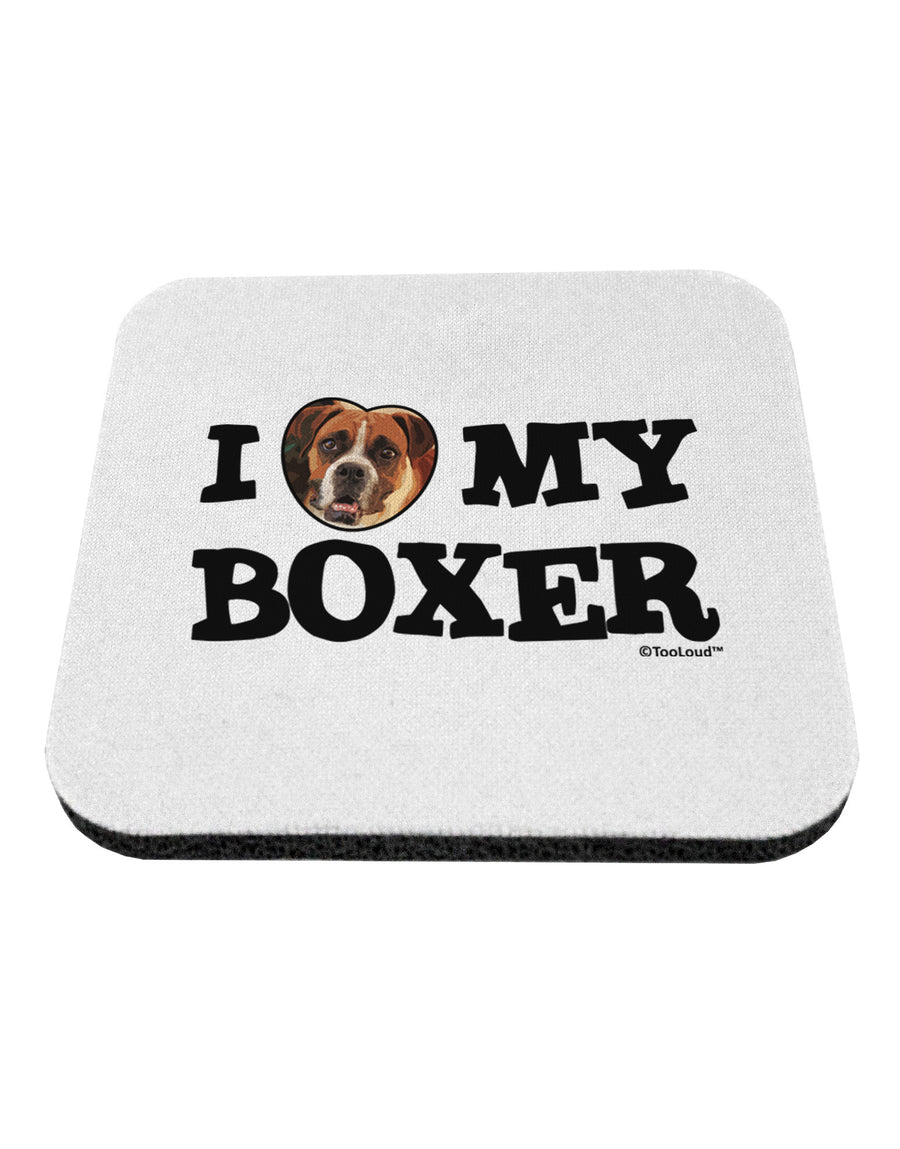 I Heart My Boxer Coaster by TooLoud-Coasters-TooLoud-White-Davson Sales