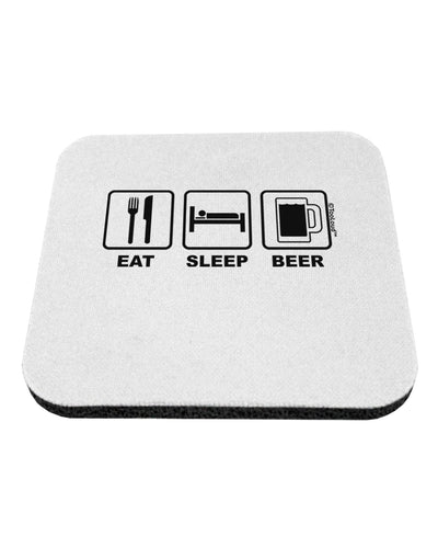 Eat Sleep Beer Design Coaster by TooLoud-Coasters-TooLoud-White-Davson Sales