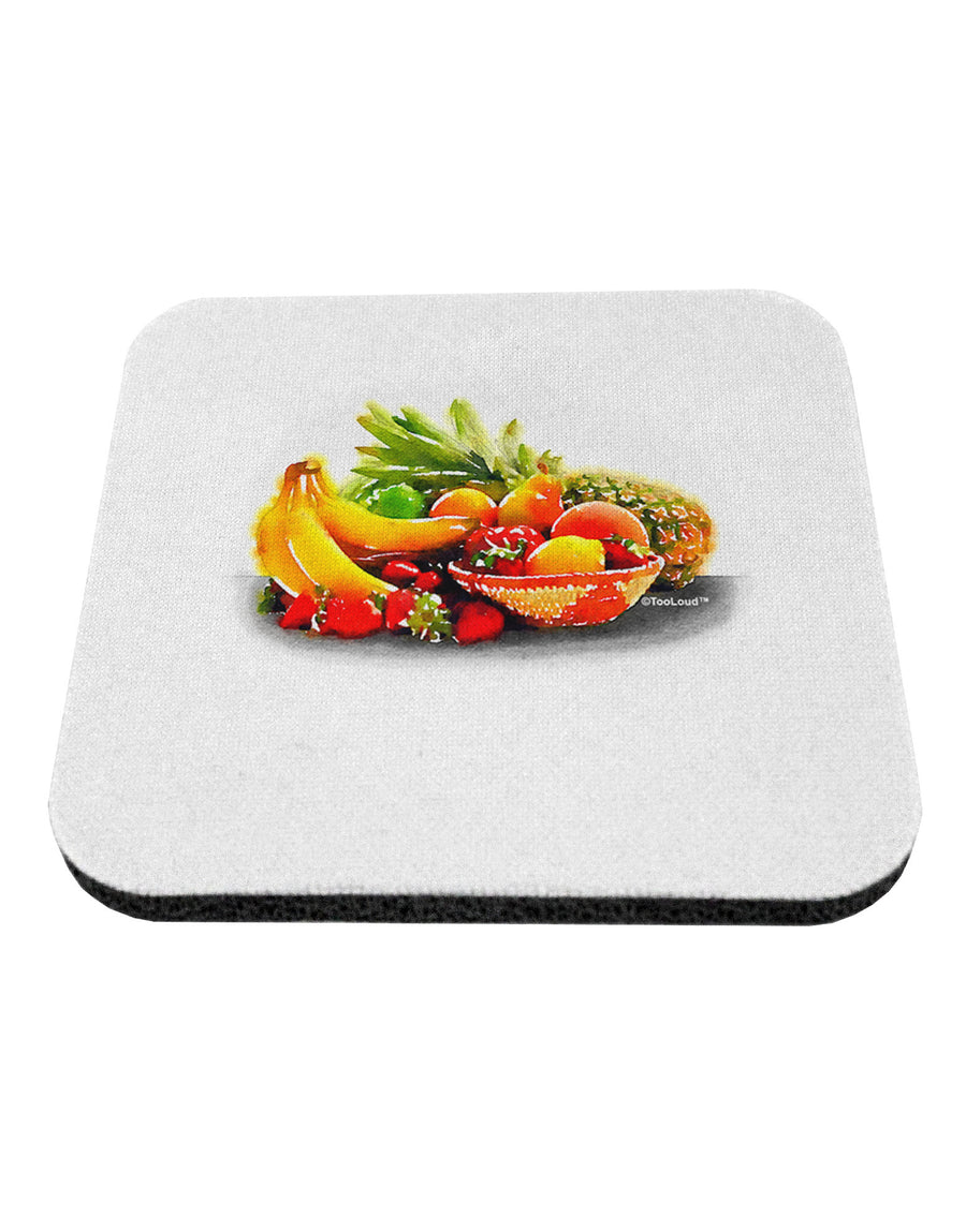 Watercolor Fruit Bowl 1 Coaster-Coasters-TooLoud-White-Davson Sales