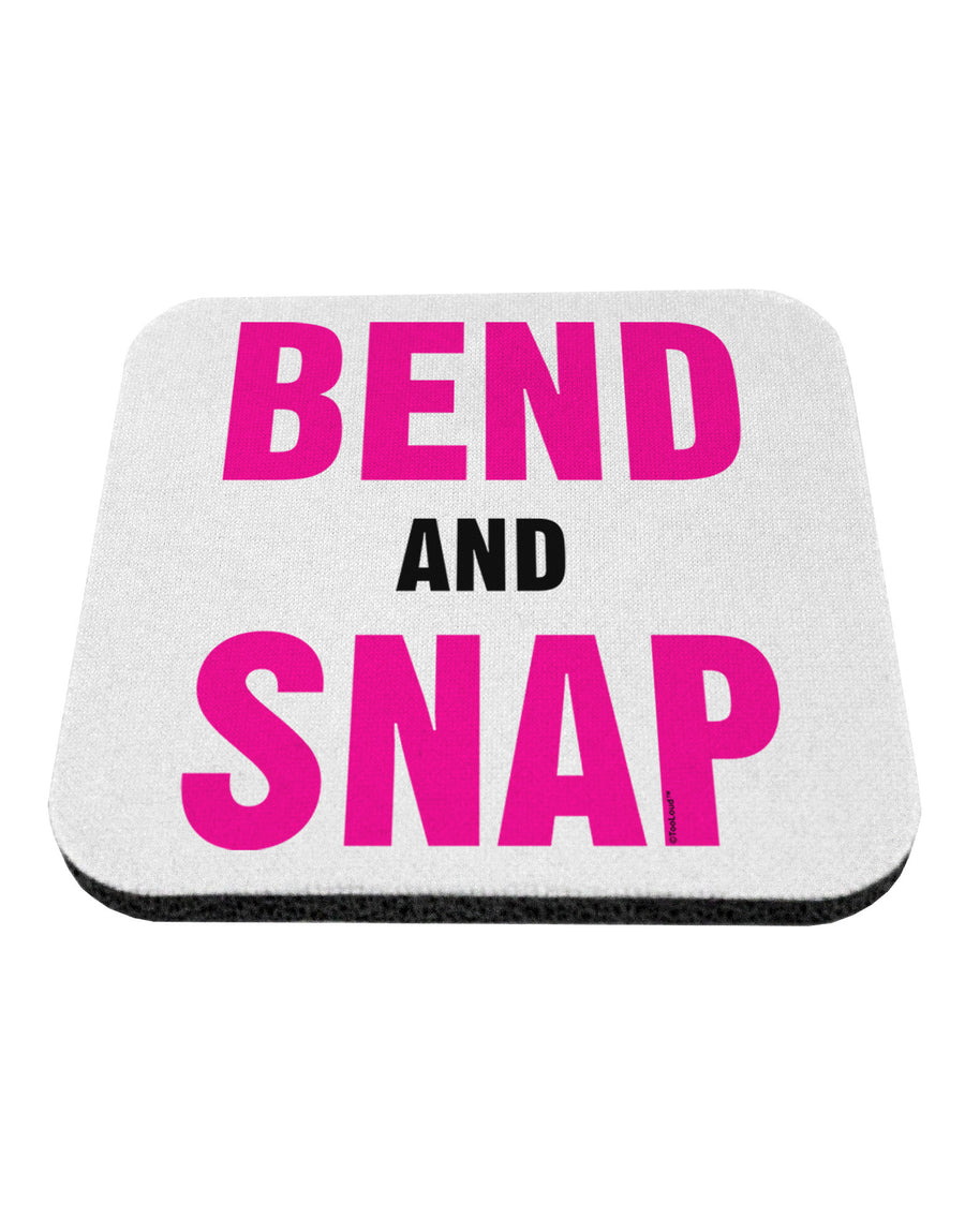 Bend and Snap Pink Text Coaster-Coasters-TooLoud-White-Davson Sales