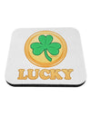 Shamrock Button - Lucky Coaster by TooLoud-Coasters-TooLoud-White-Davson Sales