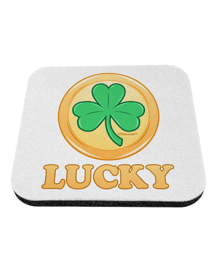 Shamrock Button - Lucky Coaster by TooLoud-Coasters-TooLoud-White-Davson Sales