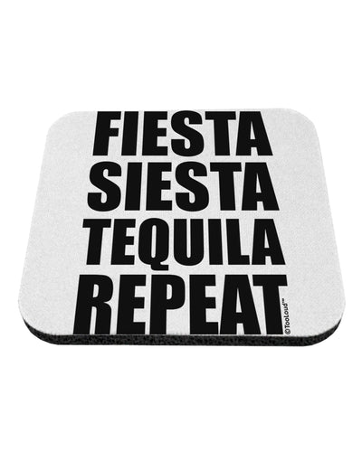 Fiesta Siesta Tequila Repeat Coaster by TooLoud-Coasters-TooLoud-White-Davson Sales