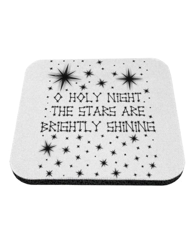 O Holy Night Shining Christmas Stars Coaster-Coasters-TooLoud-White-Davson Sales