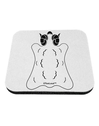 Golden Fleece Black and White Design Coaster by TooLoud-Coasters-TooLoud-White-Davson Sales