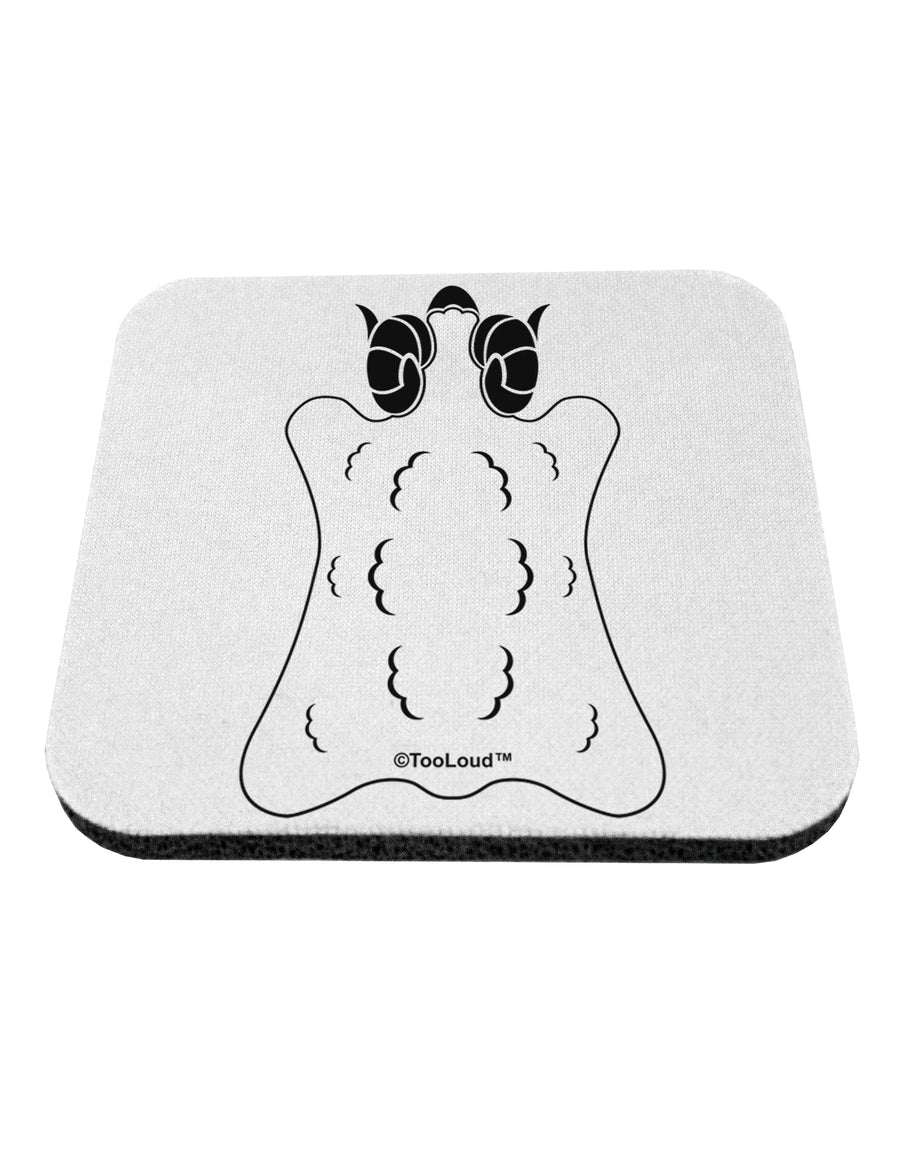 Golden Fleece Black and White Design Coaster by TooLoud-Coasters-TooLoud-White-Davson Sales