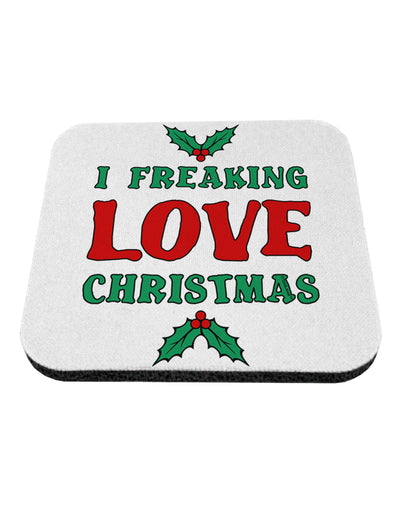 I F-ing Love Christmas Funny Coaster-Coasters-TooLoud-White-Davson Sales