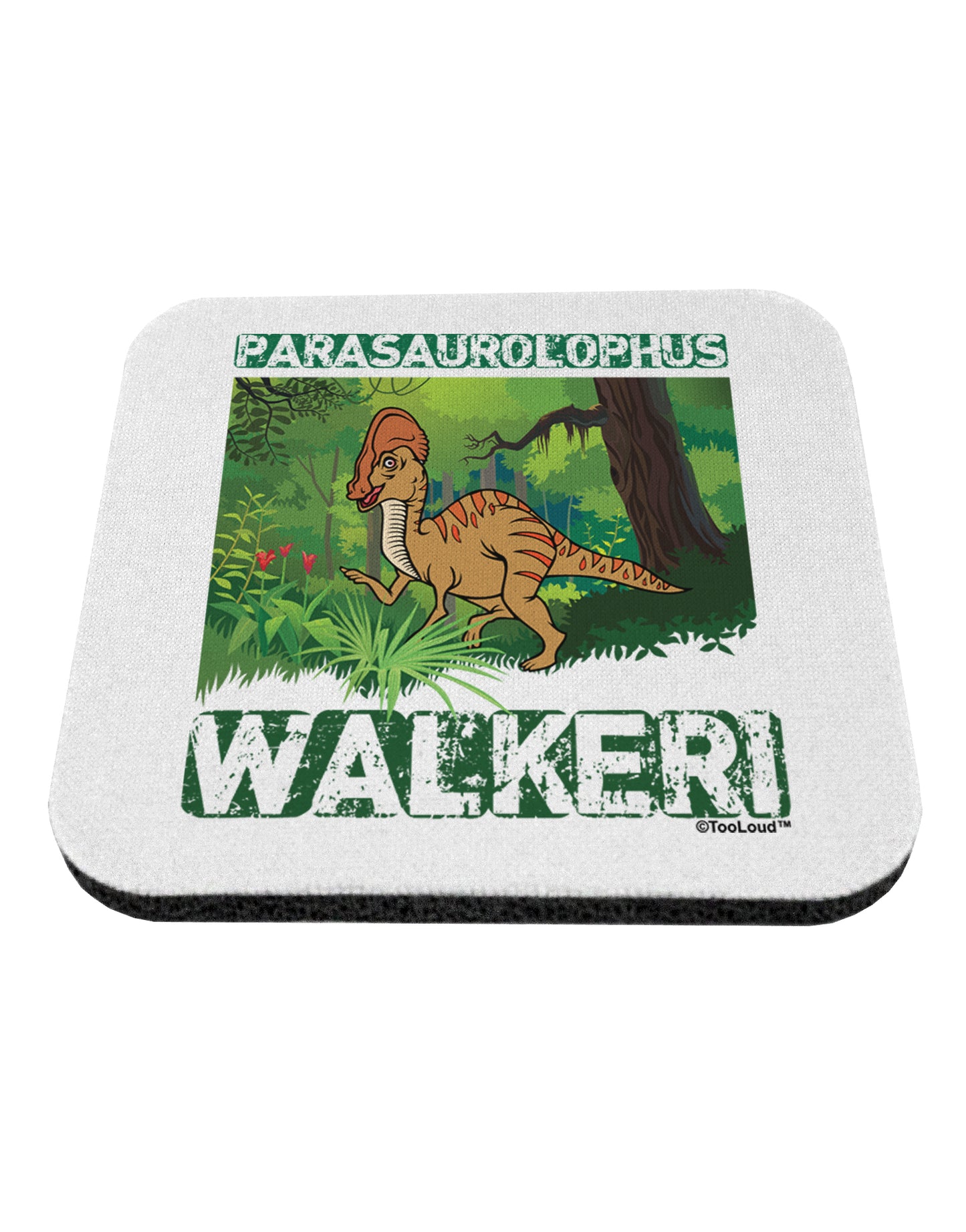 Parasaurolophus Walkeri - With Name Coaster by TooLoud-Coasters-TooLoud-White-Davson Sales