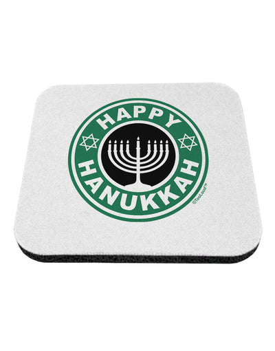 Happy Hanukkah Latte Logo Coaster-Coasters-TooLoud-1-Davson Sales