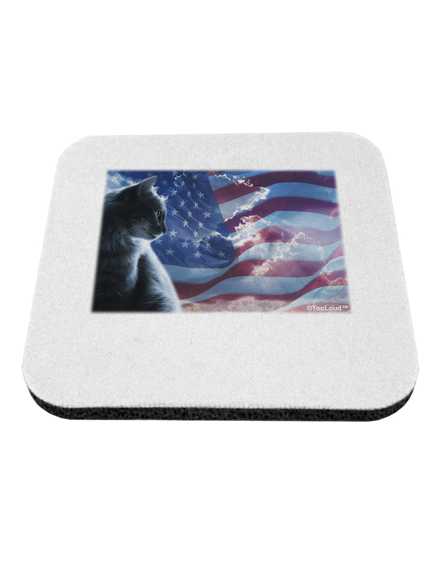 All American Cat Coaster by TooLoud-Coasters-TooLoud-White-Davson Sales