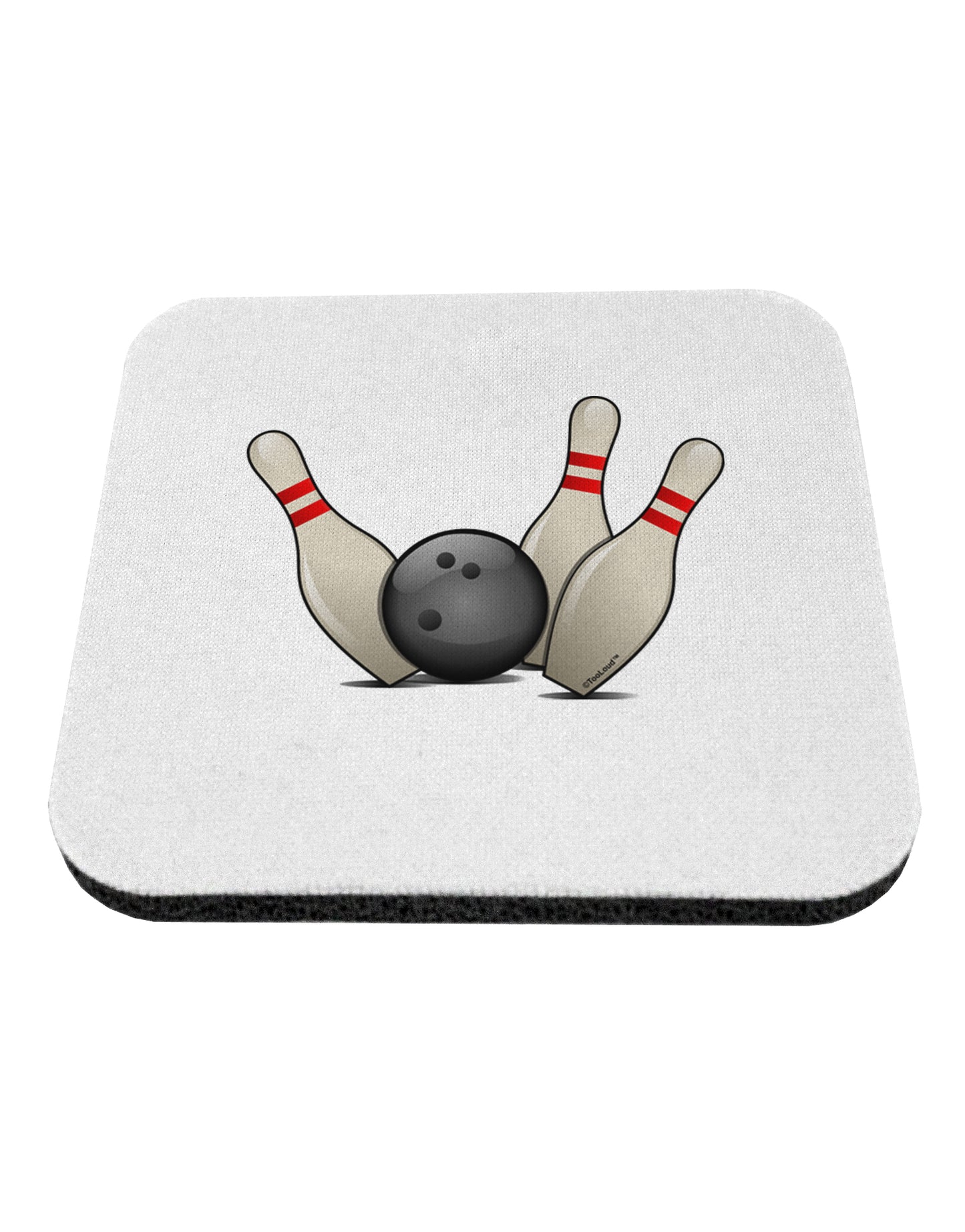 Bowling Ball with Pins Coaster-Coasters-TooLoud-1-Davson Sales