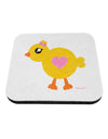 Cute Chick with Bow - Crayon Style Drawing Coaster by TooLoud-Coasters-TooLoud-White-Davson Sales