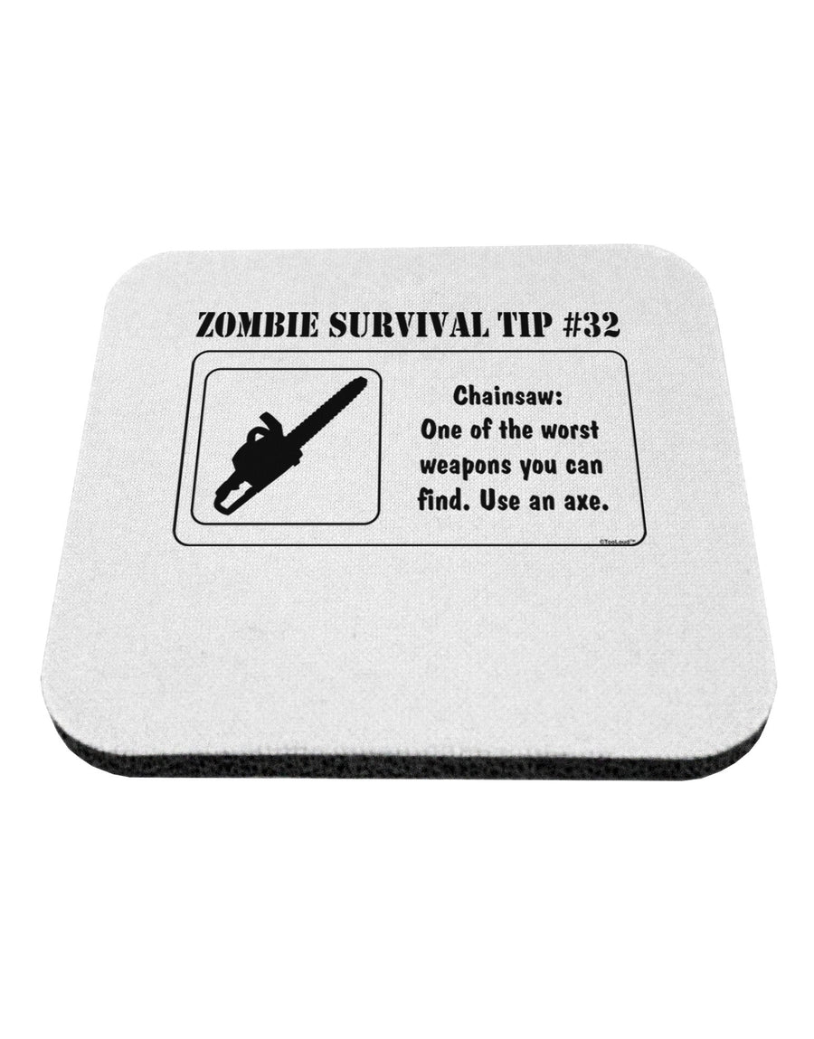 Zombie Survival Tip # 32 - Chainsaw Coaster-Coasters-TooLoud-White-Davson Sales