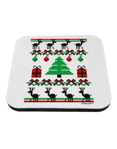 Tree with Gifts Ugly Christmas Sweater Coaster-Coasters-TooLoud-1-Davson Sales