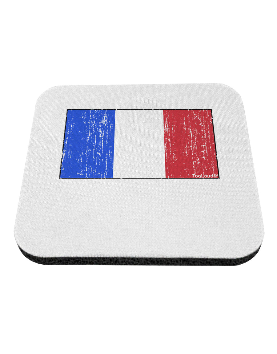 French Flag - France Distressed Coaster by TooLoud-Coasters-TooLoud-White-Davson Sales