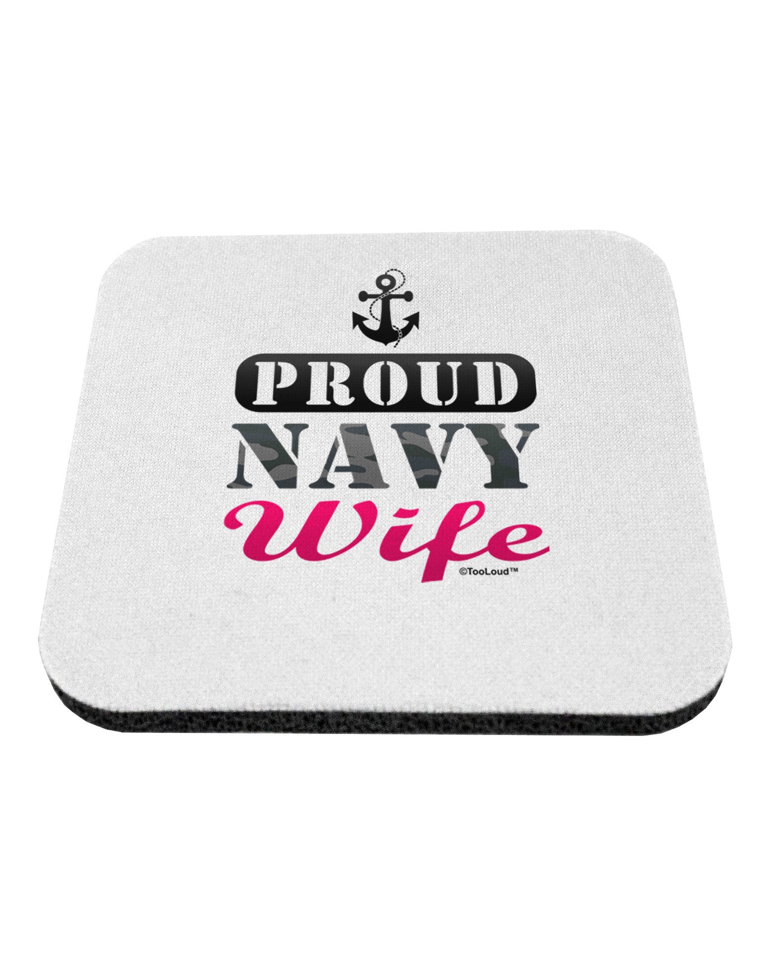 Proud Navy Wife Coaster-Coasters-TooLoud-1-Davson Sales