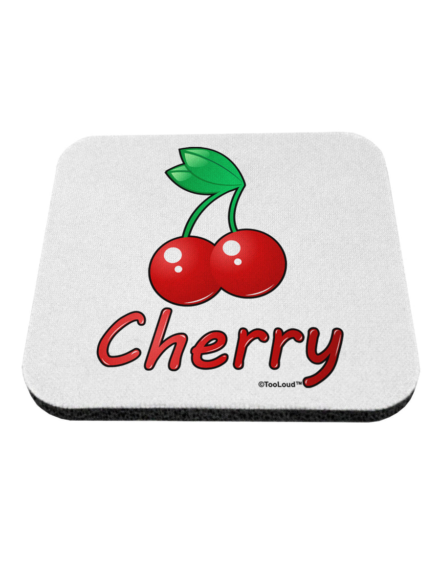 Cherry Text Coaster-Coasters-TooLoud-White-Davson Sales