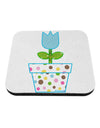 Easter Tulip Design - Blue Coaster by TooLoud-Coasters-TooLoud-White-Davson Sales