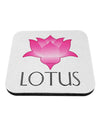 Lotus Flower Design Gradient - Text Coaster by TooLoud-Coasters-TooLoud-White-Davson Sales