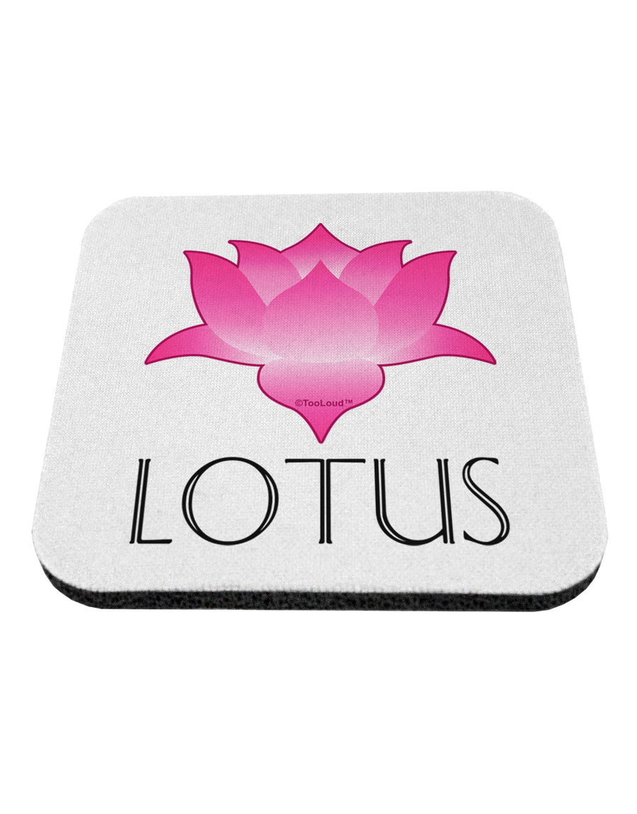 Lotus Flower Design Gradient - Text Coaster by TooLoud-Coasters-TooLoud-White-Davson Sales