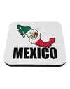 Mexico Outline - Mexican Flag - Mexico Text Coaster by TooLoud-Coasters-TooLoud-White-Davson Sales