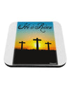 Three Crosses Sunrise - He Is Risen Coaster by TooLoud-Coasters-TooLoud-White-Davson Sales