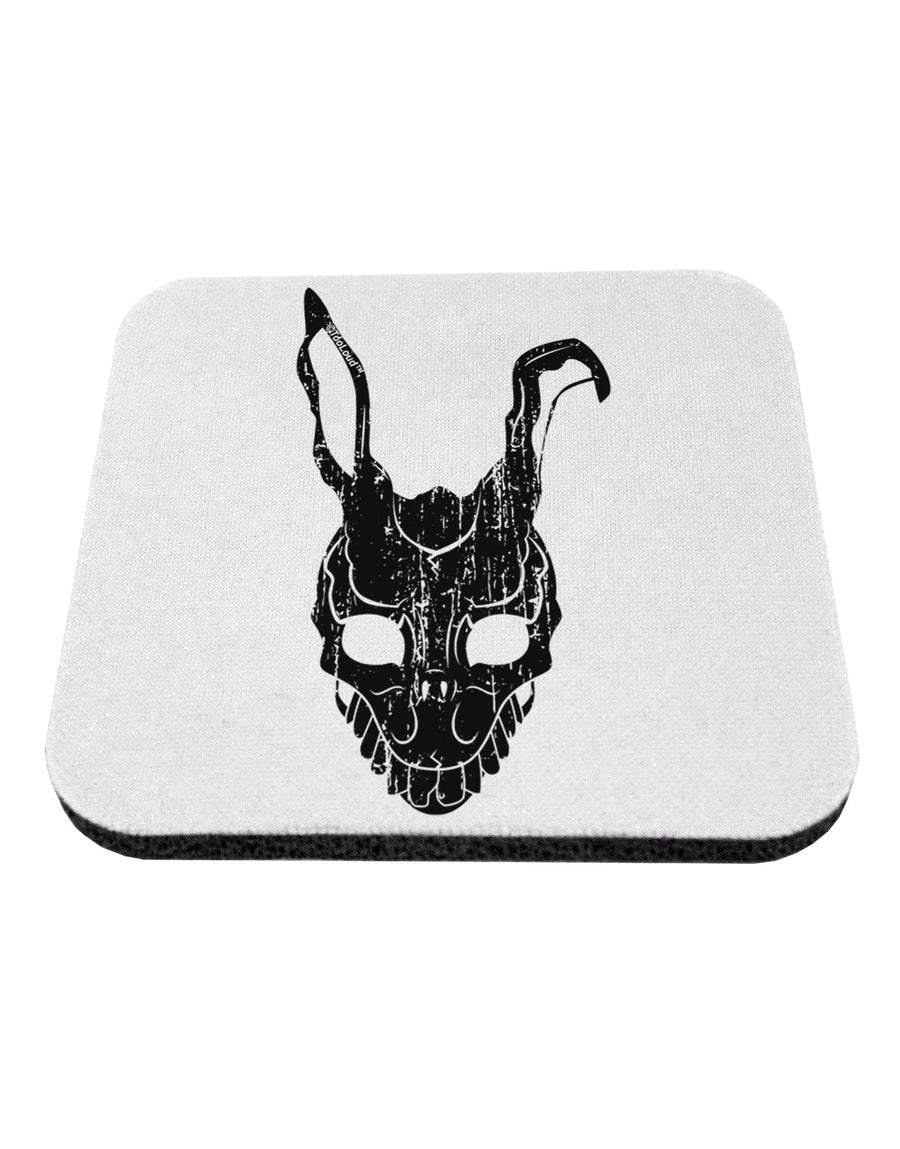 Scary Bunny Face Black Distressed Coaster-Coasters-TooLoud-White-Davson Sales