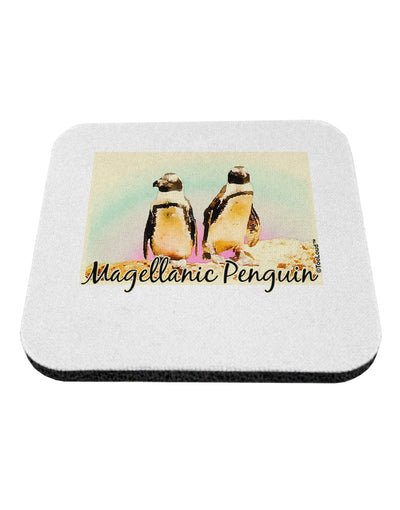 Magellanic Penguin Text Coaster-Coasters-TooLoud-White-Davson Sales